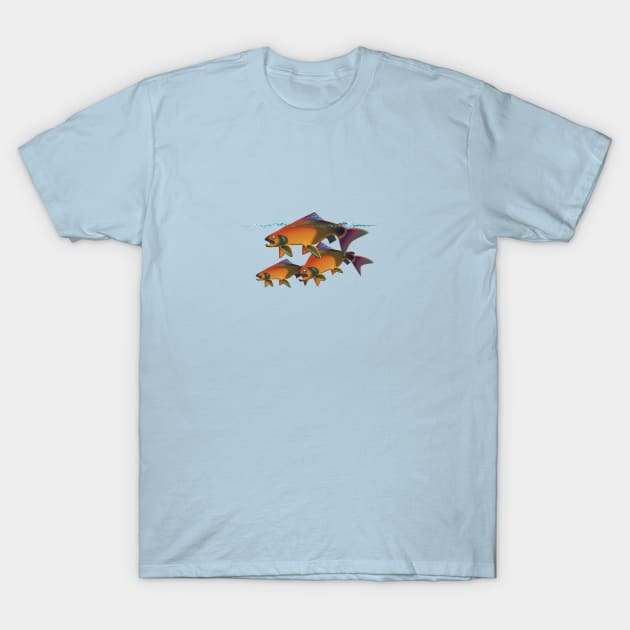 Traveling Trout T-Shirt by MikaelJenei